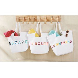 City Escape Canvas Tote Set of 4 – Ibiza, LA, Mykonos & Positano